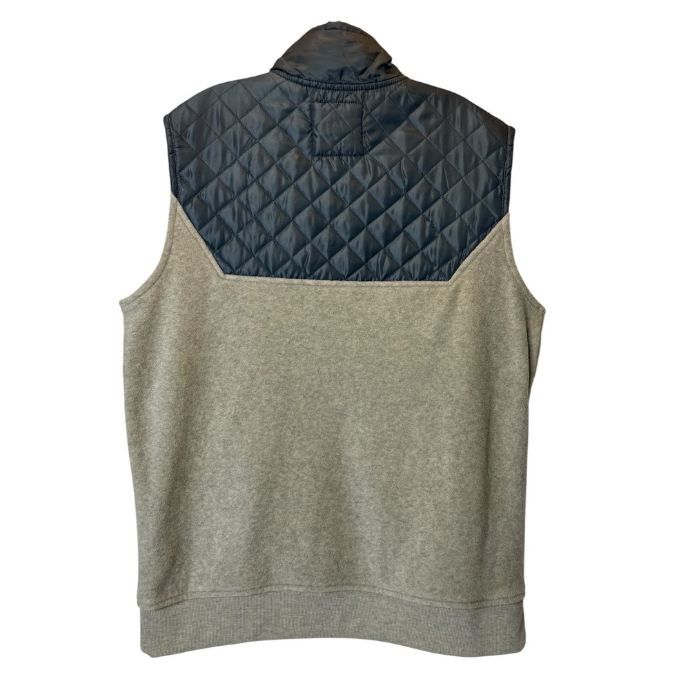 Ascend Hiking Fishing Gray Fleece Sleeveless Mens L Vest Pockets Full Zip - Picture 2 of 8